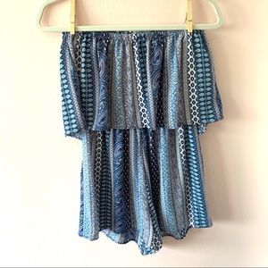 Ultra Flirt - Paisley Strapless Romper